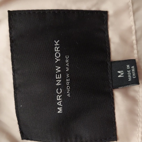 MARC NEW YORK Faix Fur Trim Chevron Quilted Down Coat - Picture 14 of 16